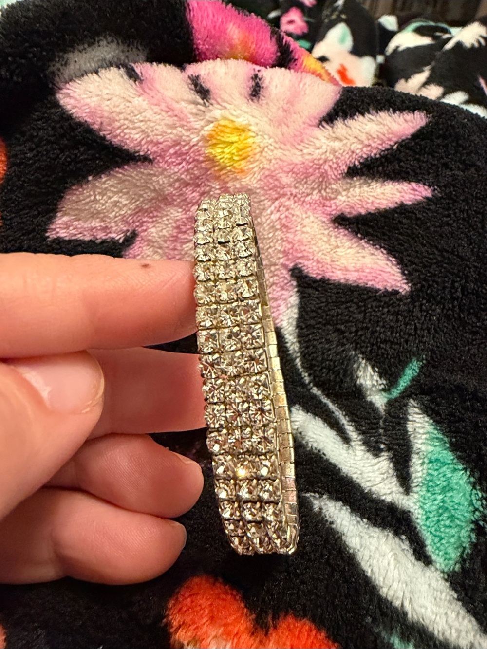 Crystal Rhinestone Silver Plated Bracelet